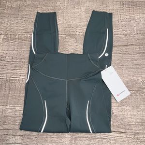 NWT Lululemon Base Pace High-Rise Reflective Tight 25" smoked spruce SKSR 2